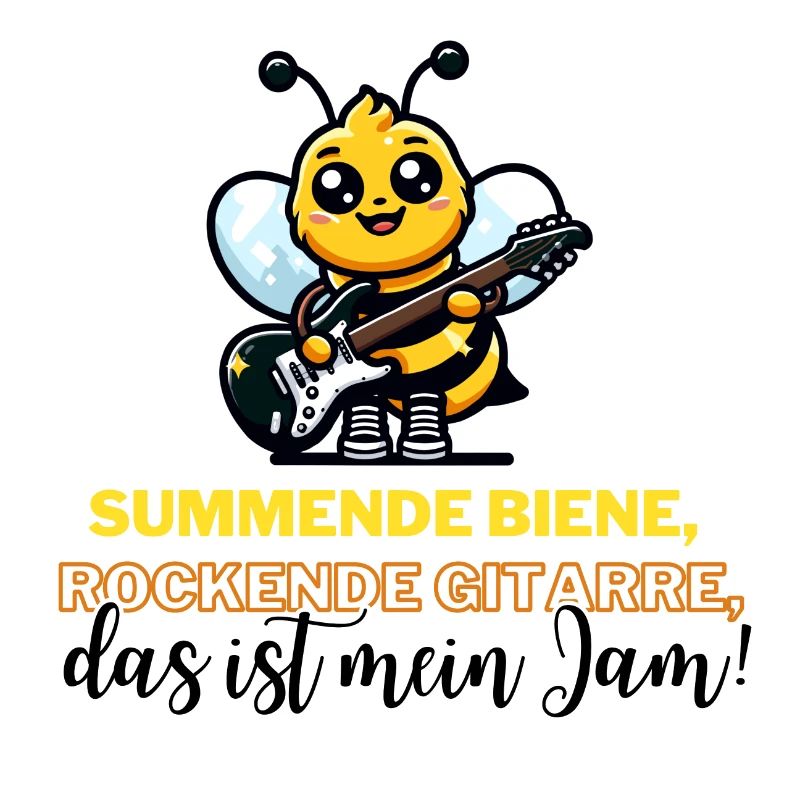 Biene mit Gitarre