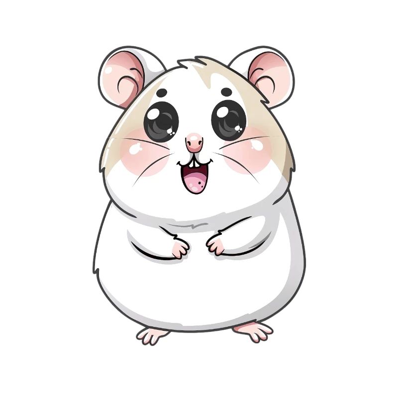 Niedlicher Hamster Zeichentrickfigur