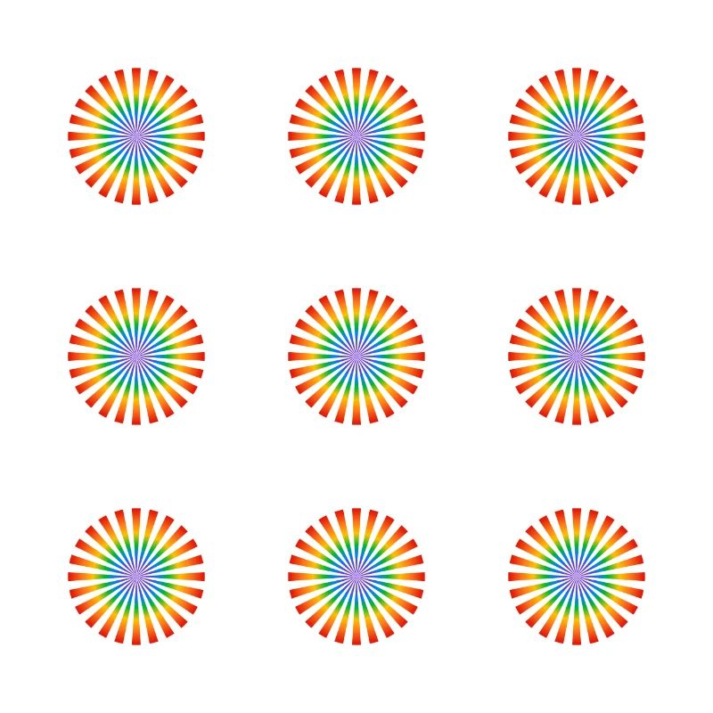 Rainbow flowers