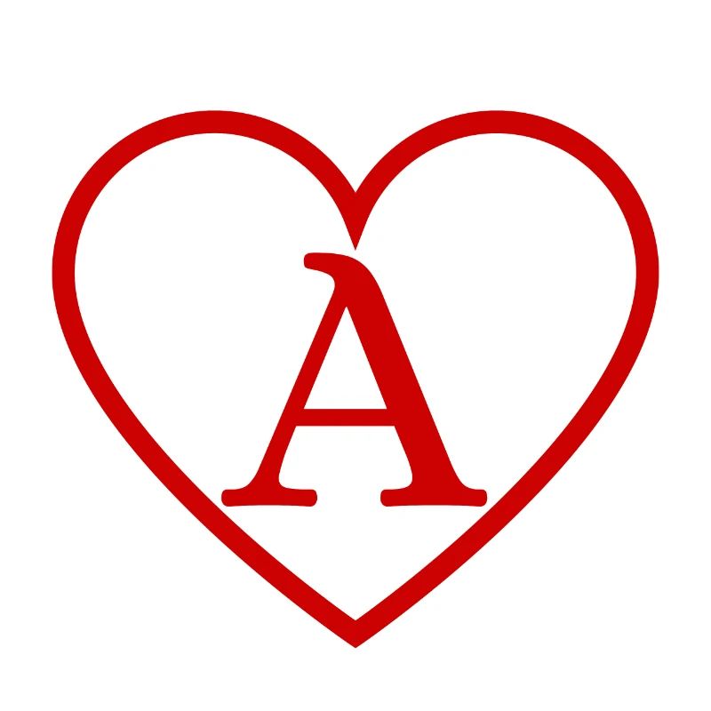 Roter Herz-Buchstabe