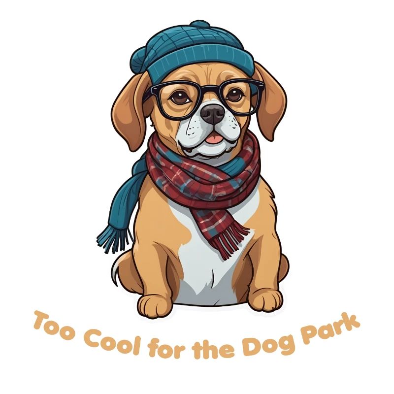 Hipster-Hund im Park