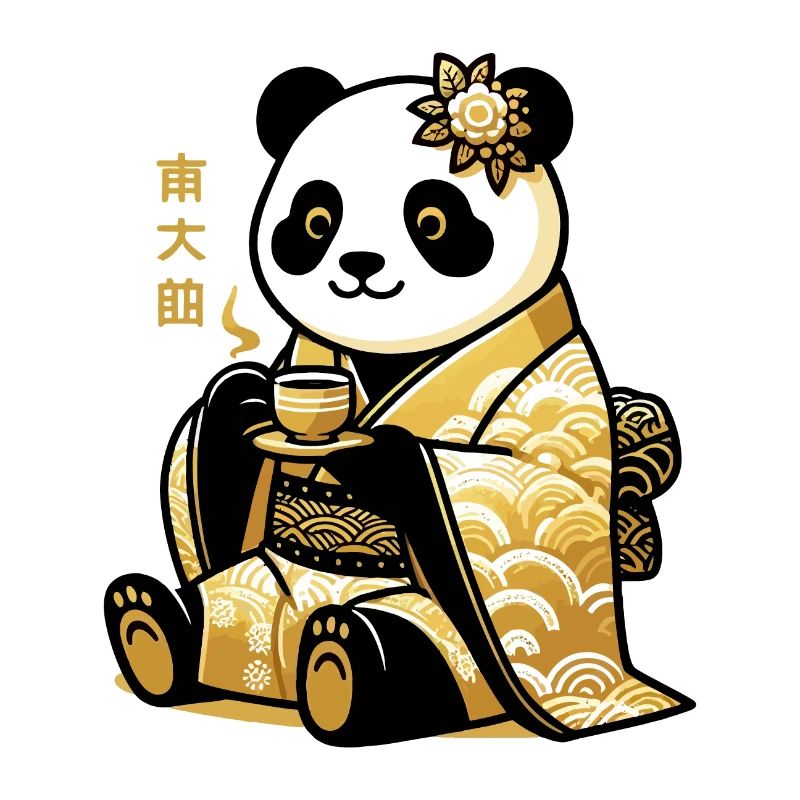 Süße Panda-Teezeit