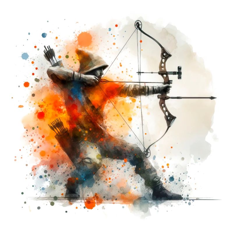 Aquarell-Bogenschütze