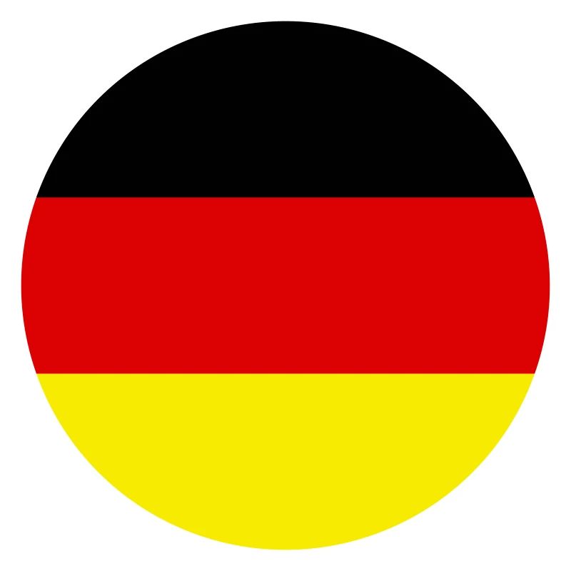Flag Germany Germany Three Colors Vector Round