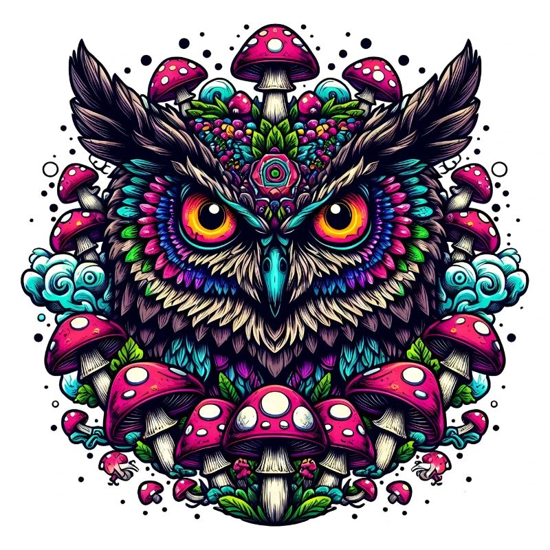 Psychedelische Eule