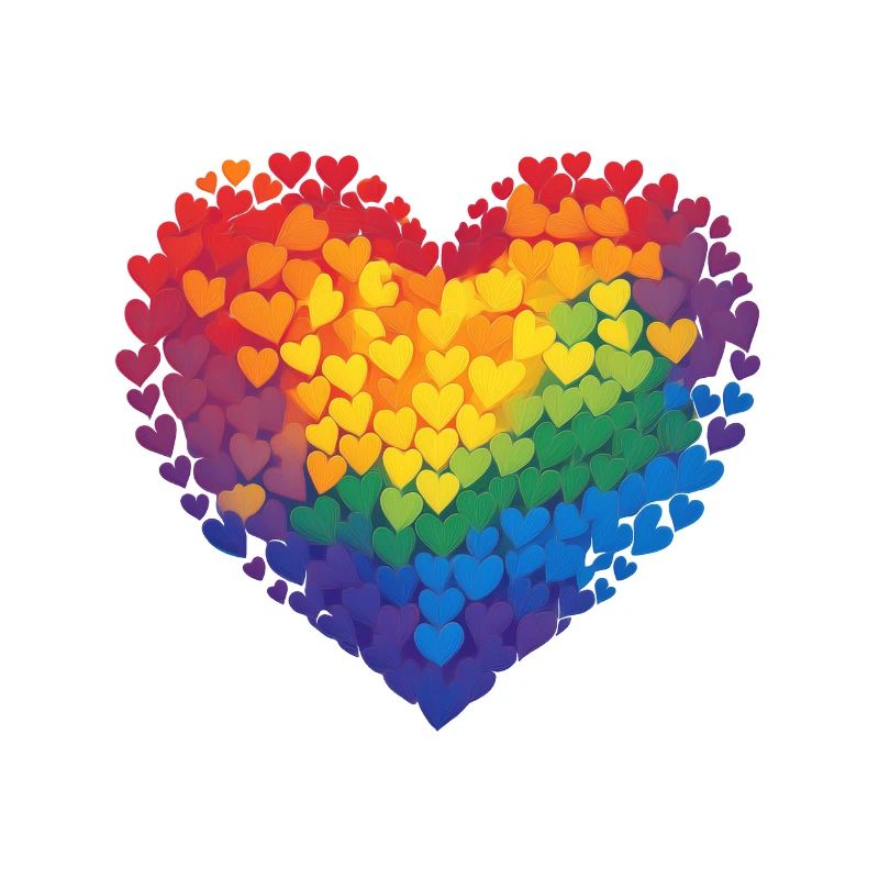 Regenbogenherzen im Herzen