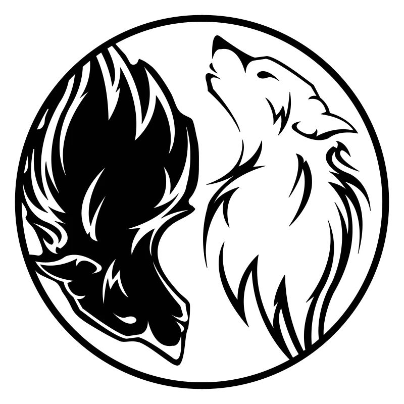 yin yang wölfe