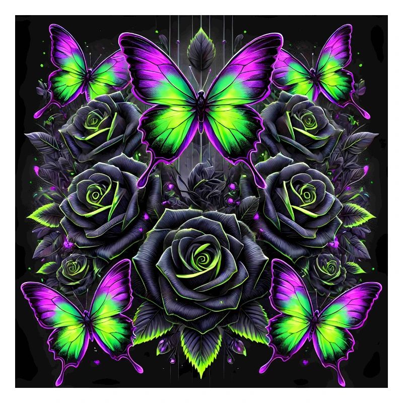 Neon-Gothic Schmetterlingskunst