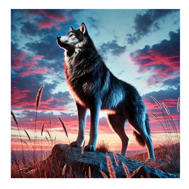 Wolf sunset