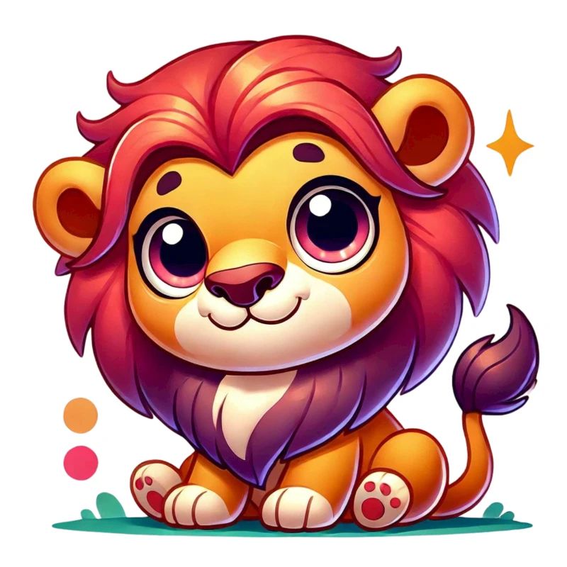 Pixar-Style Cartoon Lion