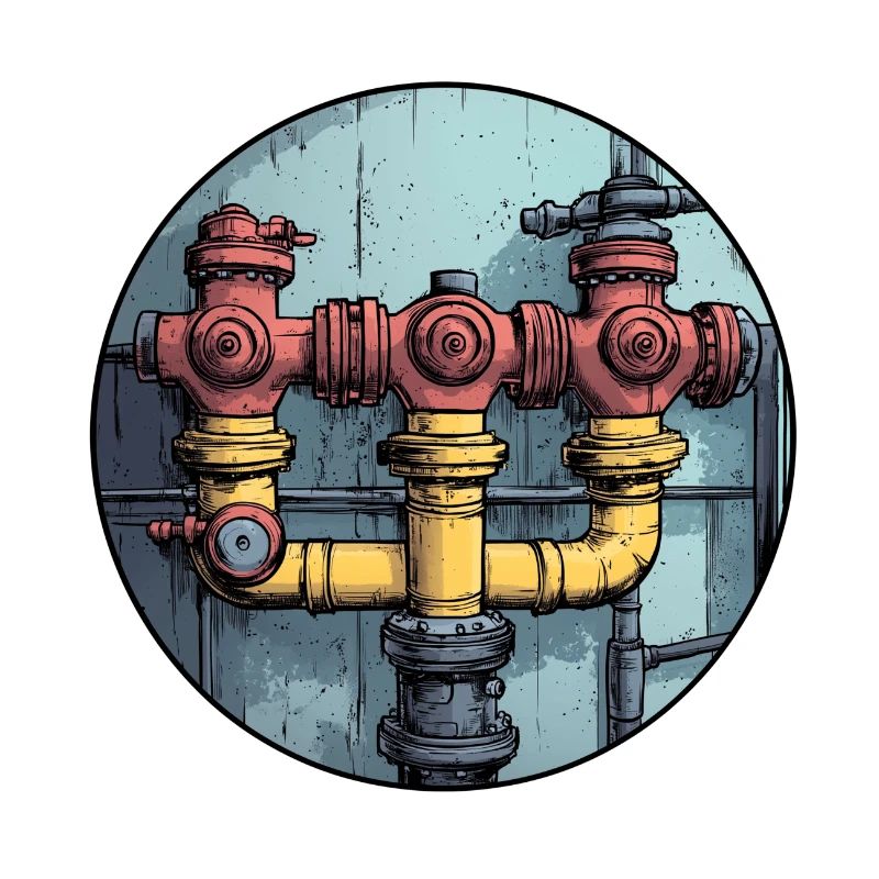 Industrielle Rohrkonstruktion