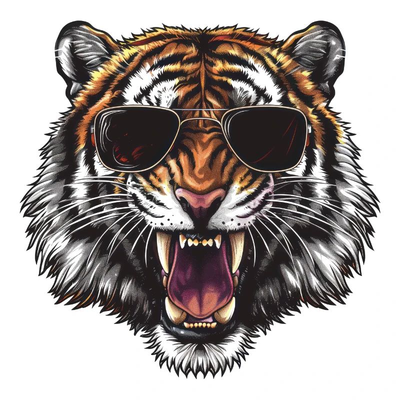 Brüllender Tiger Sonnenbrille