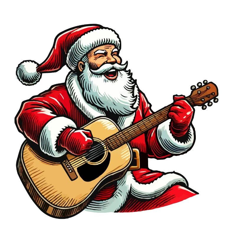 Weihnachtsmann Gitarre Musik
