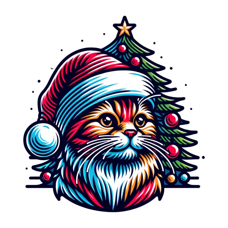 Süße Katze Weihnachten