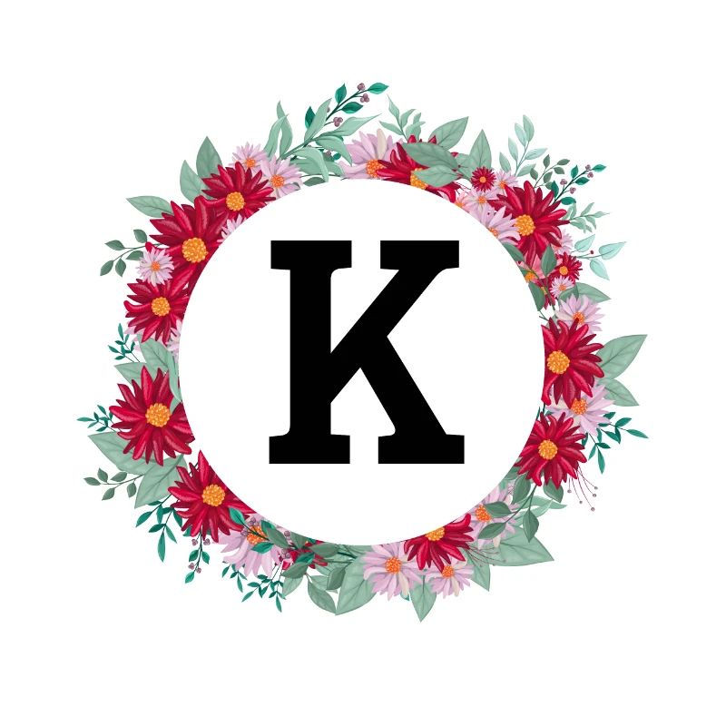 Buchstabe k Blumenkrone