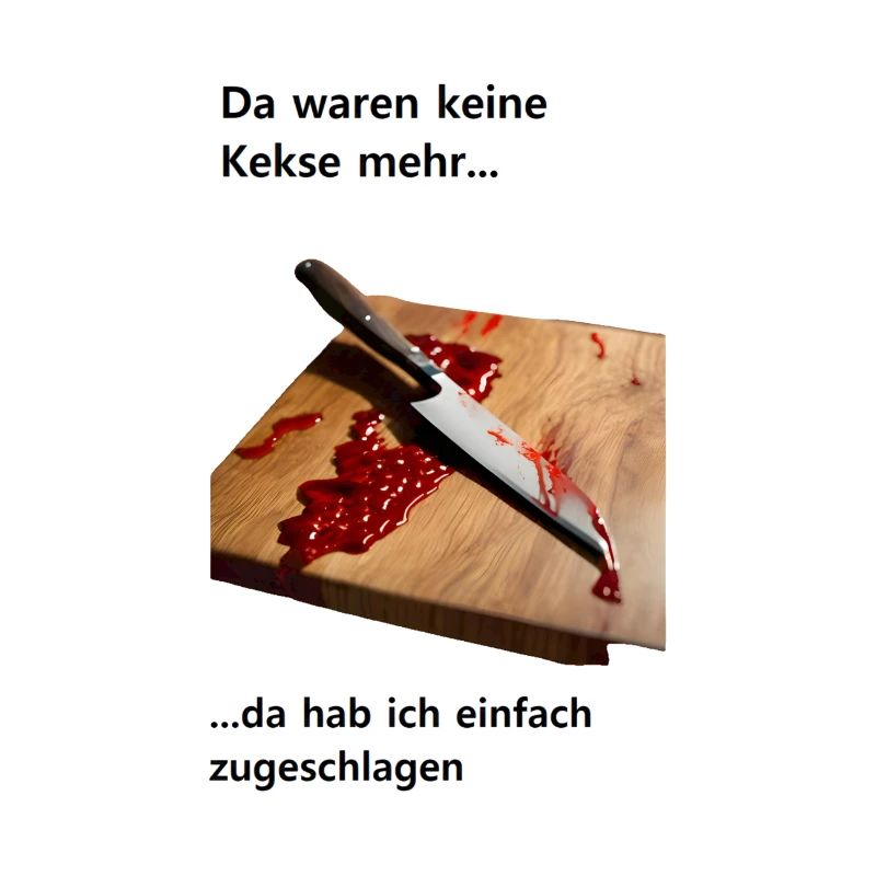 Keksdrama mit Messer