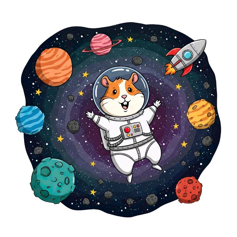 Weltraum Hamster Astronaut