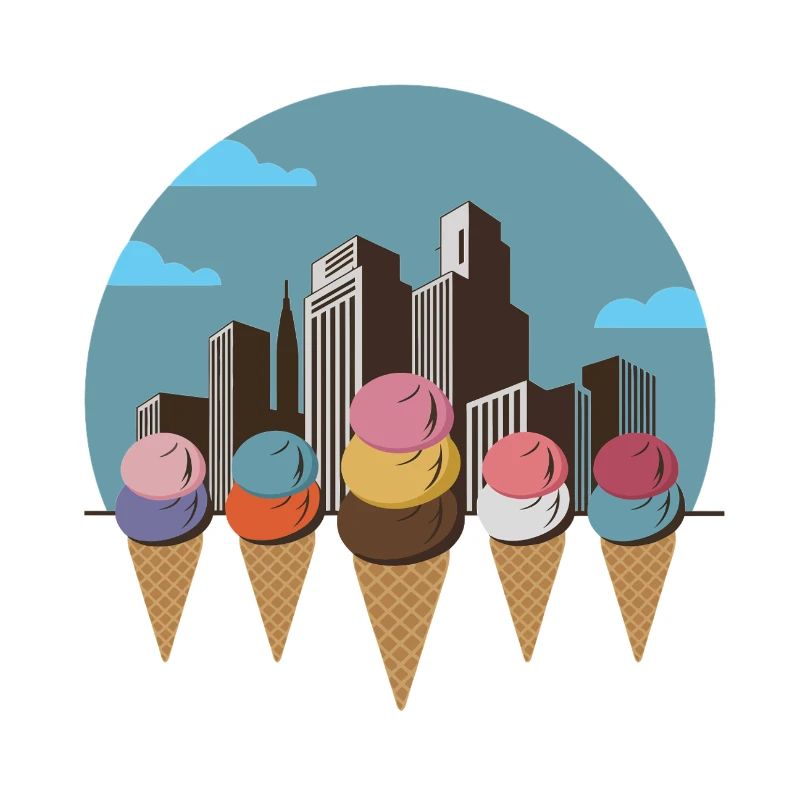 Eiscreme-Stadt