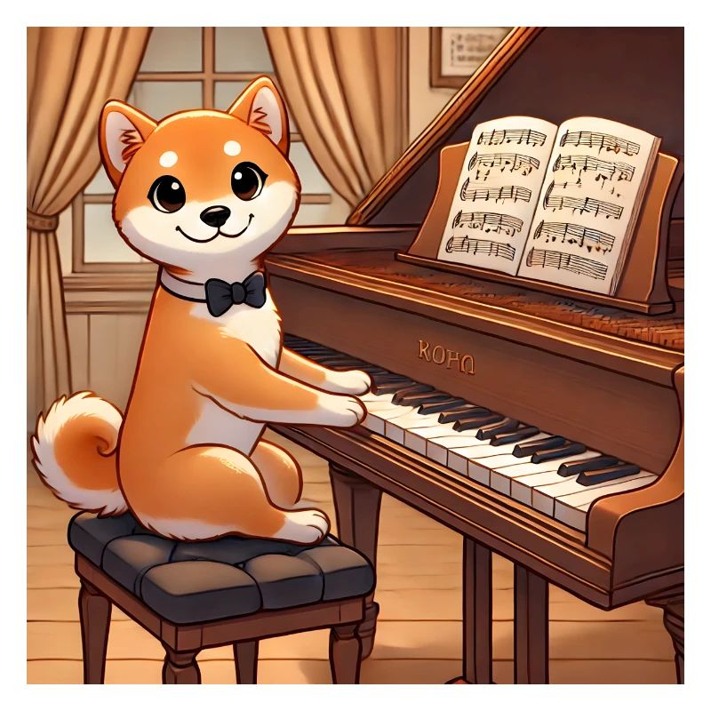 Shiba Inu Pianist