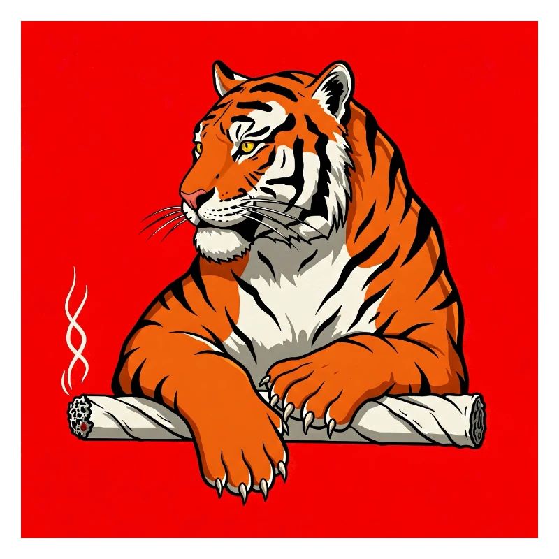 Smoking Tiger - Comic Vibes