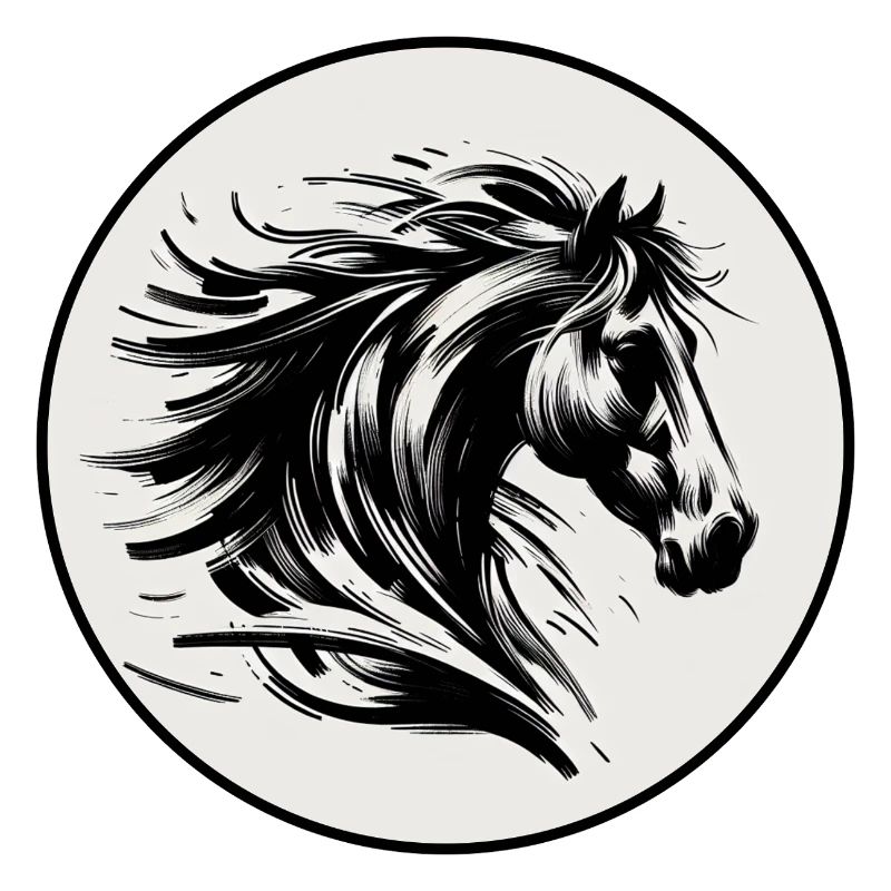 Pferdekopf im Kreis