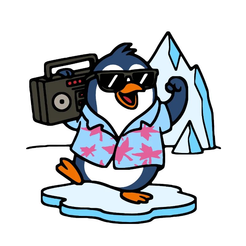 Cooler Pinguin Comic