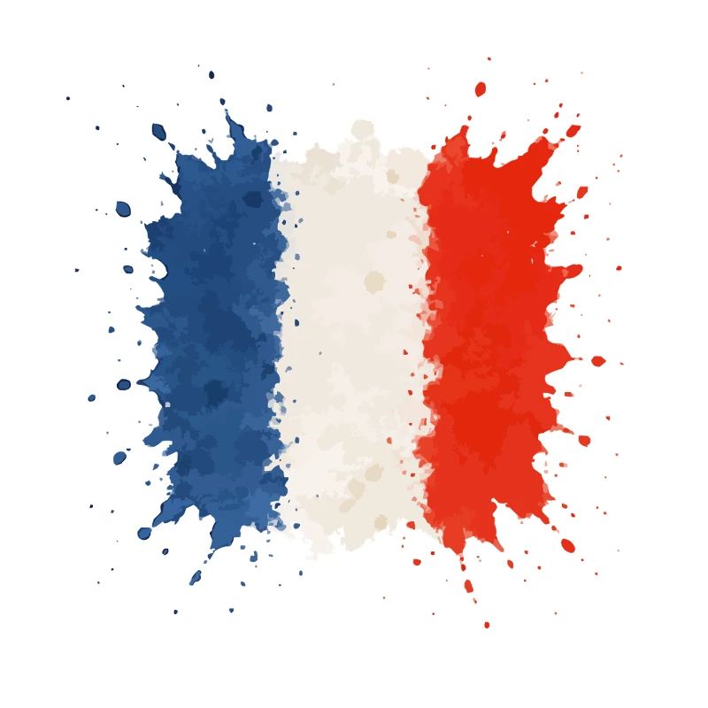 frankreich fahne klecks
