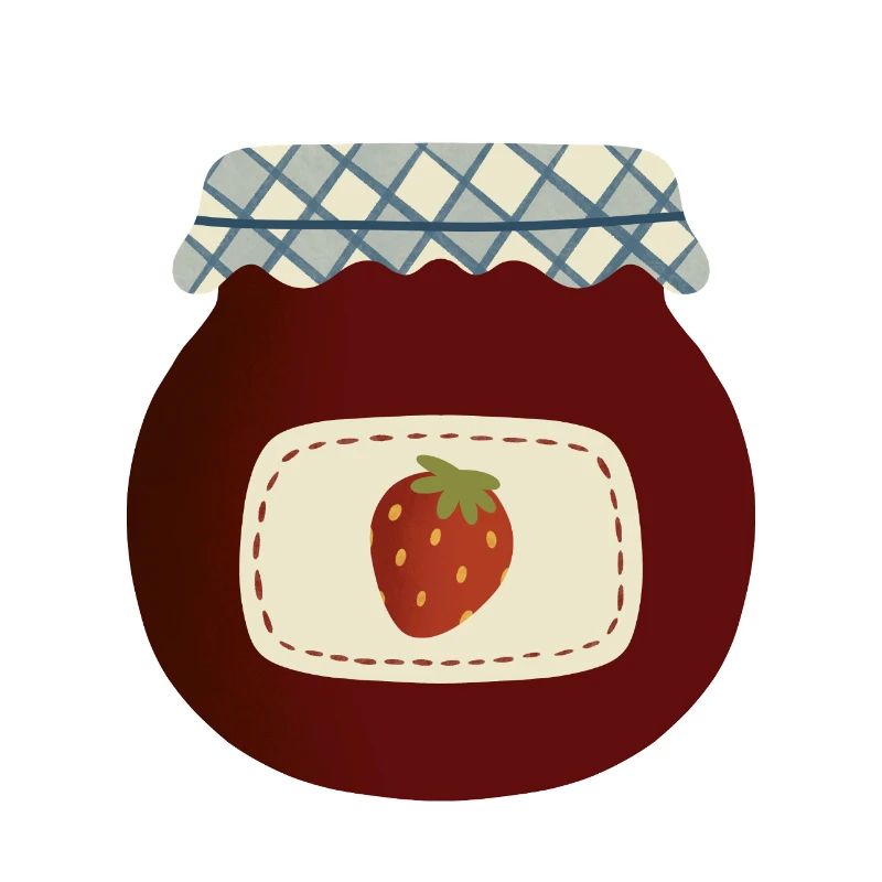 Erdbeer-Marmeladenglas