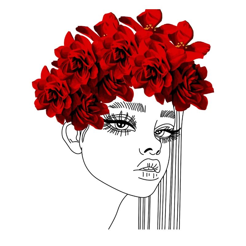 Eleganter roter Rosenkranz