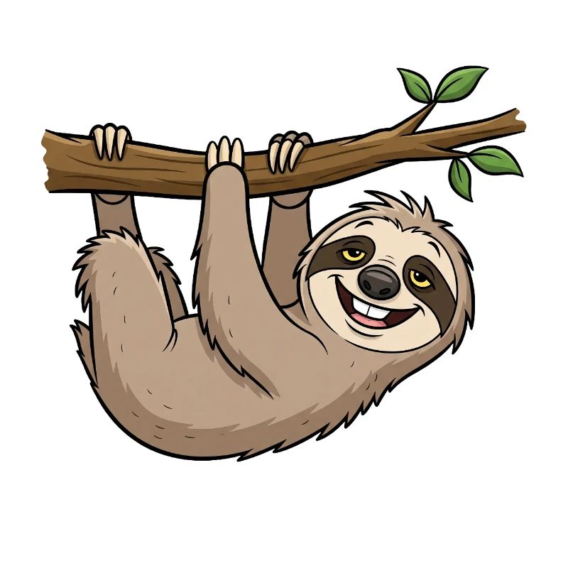 Verspieltes Faultier