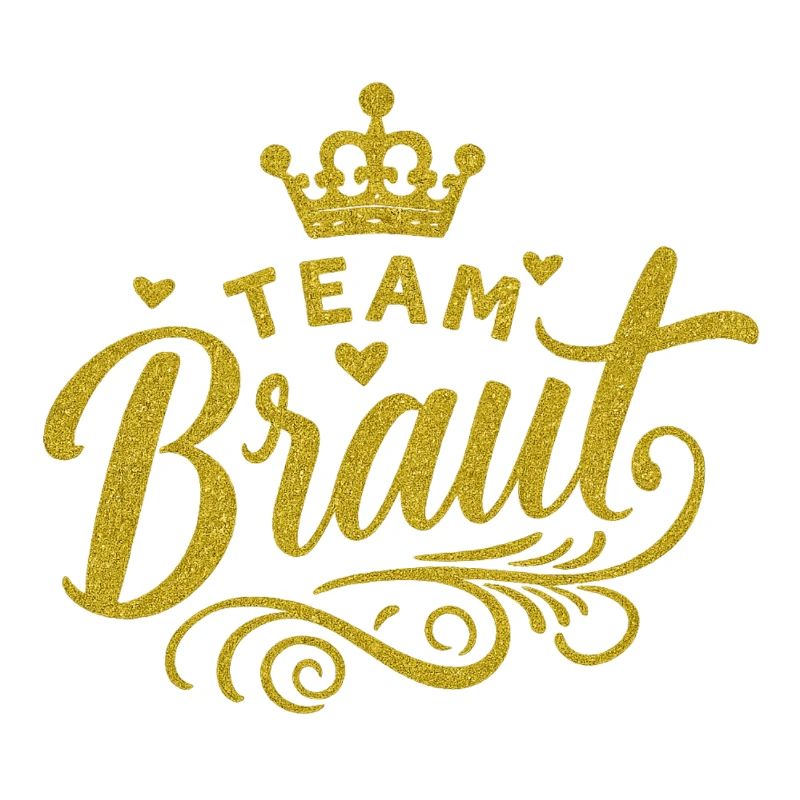 Team Braut Gold Glitzer