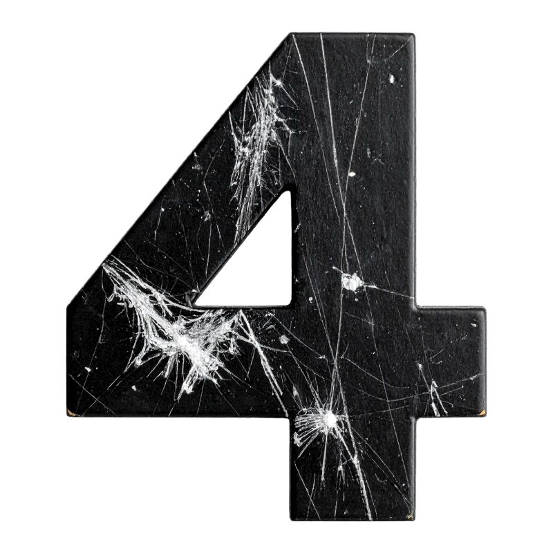 Schwarzes Vierer-Kratzmuster