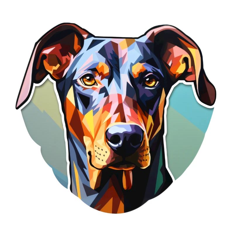 Dobermann Pinscher psychedelisch