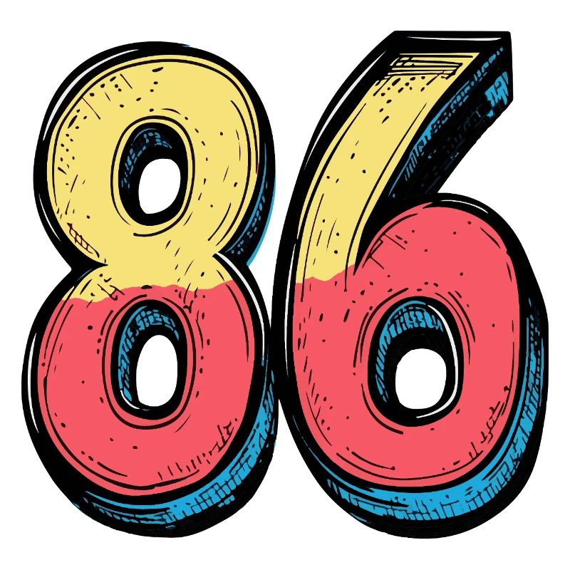 86 Zahl Comic