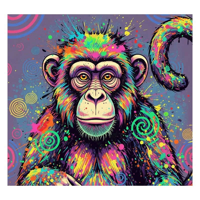 Psychedelisches Affen Design