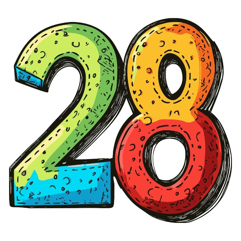 28 Zahl Comic