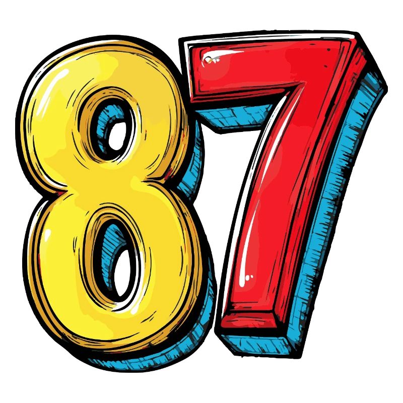 87 Zahl Comic