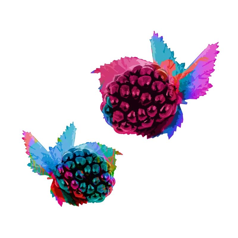 2 brombeeren,brombeere,blau,pop-art,blau,malerei,
