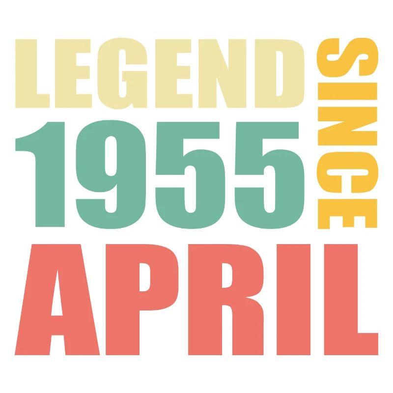 68th birthday April Born 1955 Gift idea