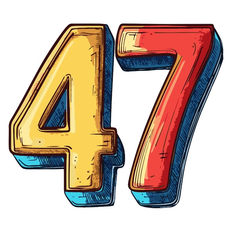 47 Zahl Comic