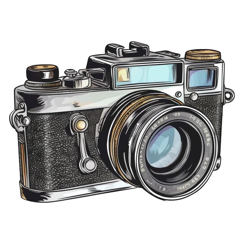 Kamera Retro Zeichnung