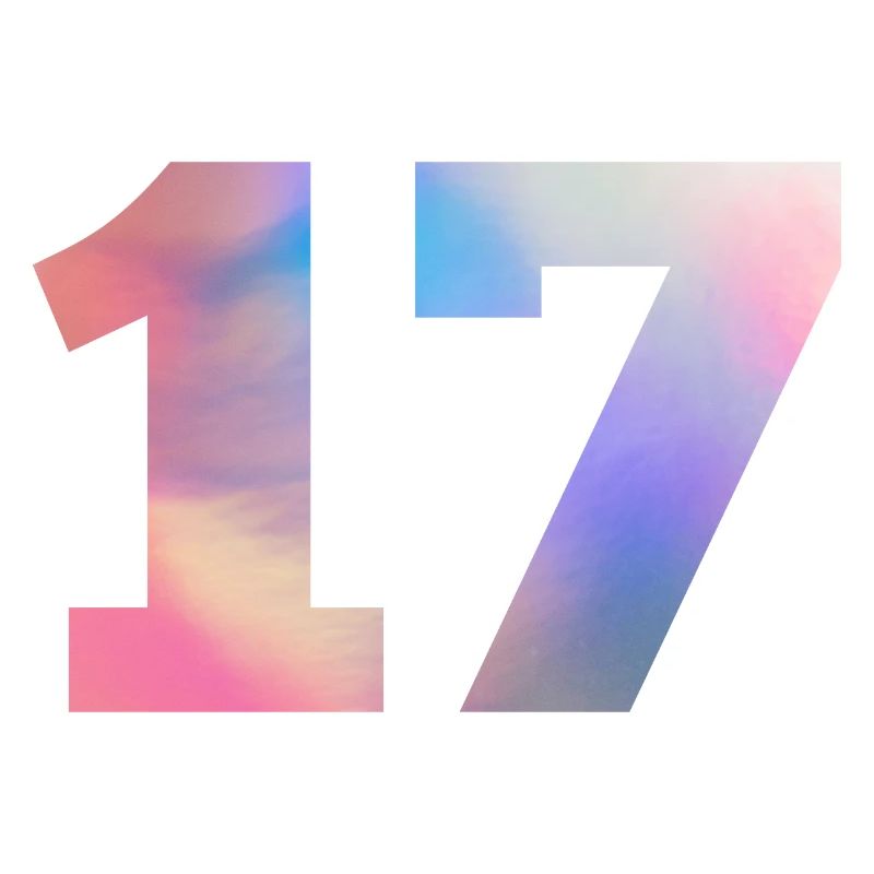 Bunte Zahl 17