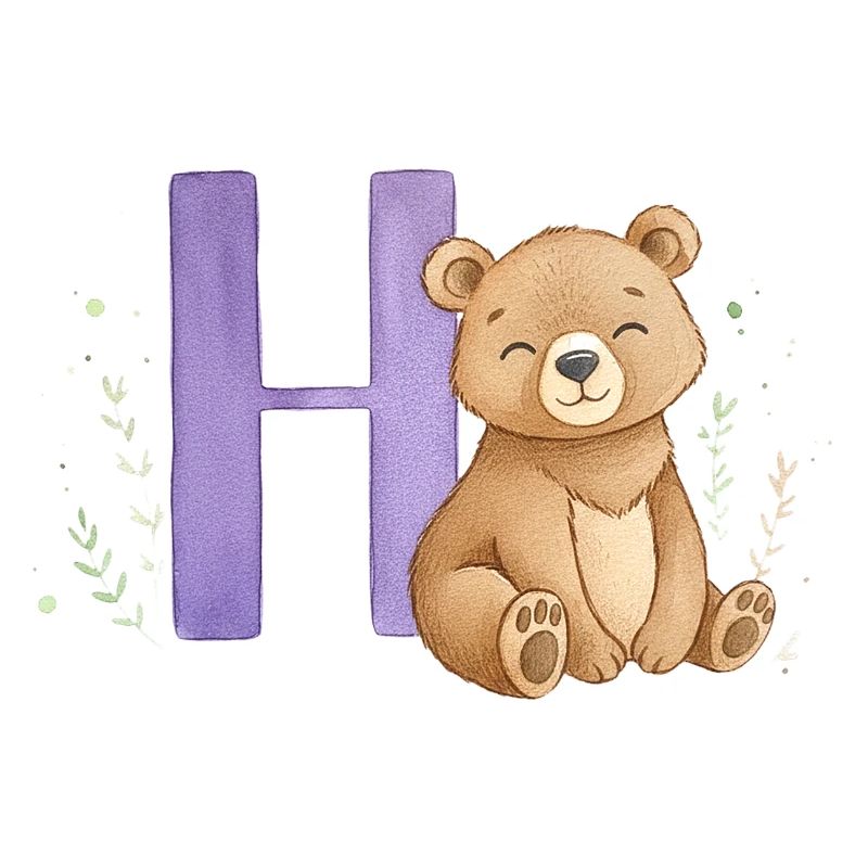 Kuschelbär am Buchstaben H