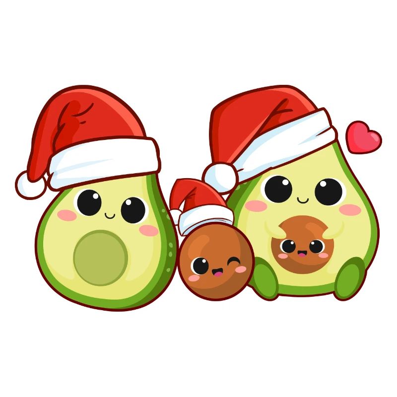 Kawaii Weihnachts-Avocado