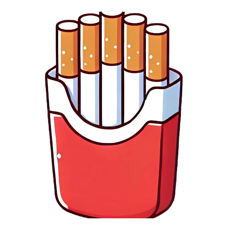 Frites de Doom Cigarette Illustration