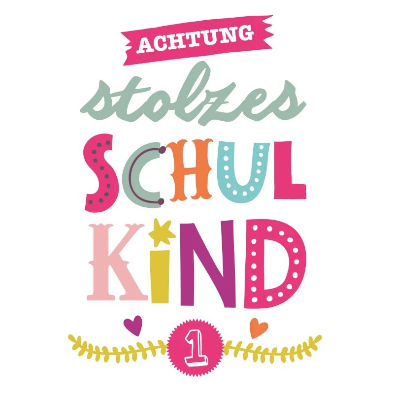 Stolzes Schulkind Maedchen
