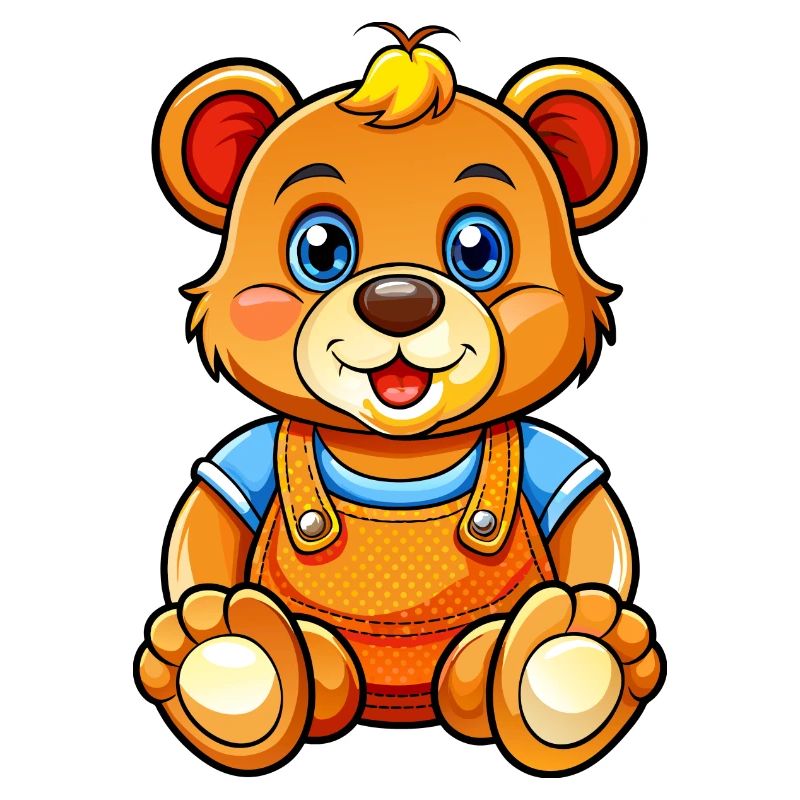 Teddy mit Latzhose