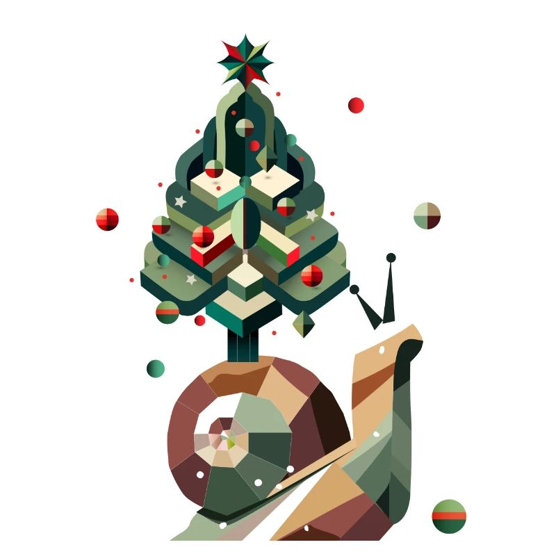 Escargot de Noël créatif – décoré de manière festive