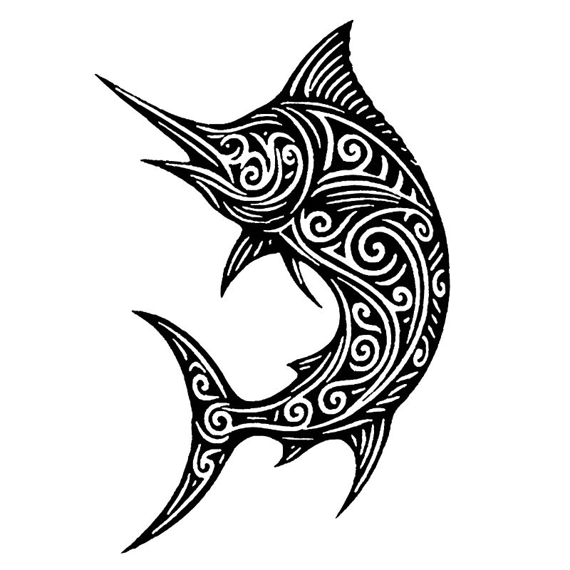 Speerfisch Tribal Kunst Design