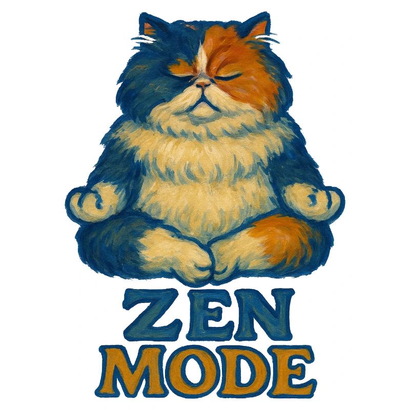 Zen-Katze im Ruhemodus